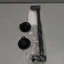 Adjustable 16-27" Suction Cup Towel Bar Extendable Suction Cup Towel Rack Holder Bathroom Stainless Steel for Glass Shower Door(Black)