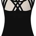 Phineein Girls Sleeveless Ballet Gymnastics Leotards - Kids Athletic Crisscross Back Dancewear Unitards 14Y