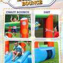 ACTION AIR Bounce House, Inflatable Bounce House with Air Blower, Bouncy Castle with Durable Sewn and Extra Thick, Family Backyard Jump House, Great Gift for Kids