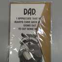 2 pack Pawzity Funny Fathers Day Card - Happy Fathers Day Cards for Dad from Daughter, Son, Kids - Funny Cards for Dad, Daddy - Single 5.3''x 8'' Folded Cute Greeting Card with Envelope 