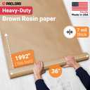 Floor Protection Paper 36" x 166 ft - USA-Made Brown Rosin Paper Roll, 7 Mil Heavy-Duty Builders Paper for Painting, Construction, Hardwood Floor Cover - Protection from Paint, Dust, Foot Traffic