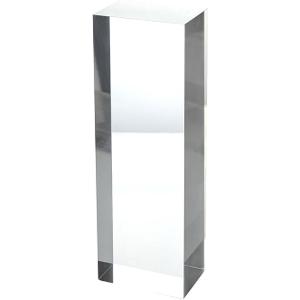 CiaoHER 2in Thickness Solid Acrylic Cube Display Block Clear Polished Pedestal Stand Riser Solid Base 2" x 3" x 9", 1 Pack