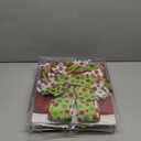 Shzbtdo Large 45"x13" Christmas Tree Topper Bow, Green Tree Topper Christmas Decoration, Red & Green Polka Dot Polyester Ribbon Bow for Christmas, Xmas Ornament Holiday Home Indoor/Outdoor, Pack 2