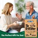 Dad Gifts from Daughter Fathers Day, Best Dad Birthday Gifts from Daughter Son, Unique Cutting Board Gift for Dad, Cool Birthday Gift for Dad, The Grillfather Cutting Board for Daddy Stepdad New Dad