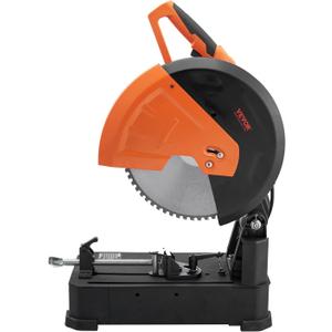 VEVOR Chop Saw, 14''/355mm Blade Diameter Cut Off Saw, 2800W 1200RPM Steel Cutting Machine, 0-45 Adjustable Dry Cut Chop Saw, Miter Saw for Cold Cut Saw for Steel/Iron/Aluminum, Black