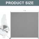 RANTILA Single Large Panel Room Divider, Privacy Screen for Office, Partition Separators, Freestanding Divider 71''W x 69.5''H, Grey