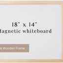 Magnetic 18x14 Dry Erase Board Wooden Frame with Two Magnetic Dry Erase Markers, Modern Free Standing or Wall Mounted Design for Office, Learning at Home or in The Classroom