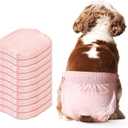 Dog Diapers Female,Disposable 10 Pcs Stretchy Dog Diapers,Cat Diapers for Female Cats,Size M Leak-Proof Pull-ups,Doggy Diapers for Dogs in Heat,Dog Period, Incontinence, Training (M, Pink)