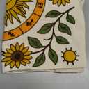 Embroidered Throw Pillow Covers 18x18 Inch - Summer Boho Decorative Pillow Cover with Zipper for Living Room Couch Sofa Bed Aesthetic Design Sunflower Moon Linen Cushion Pillowcase