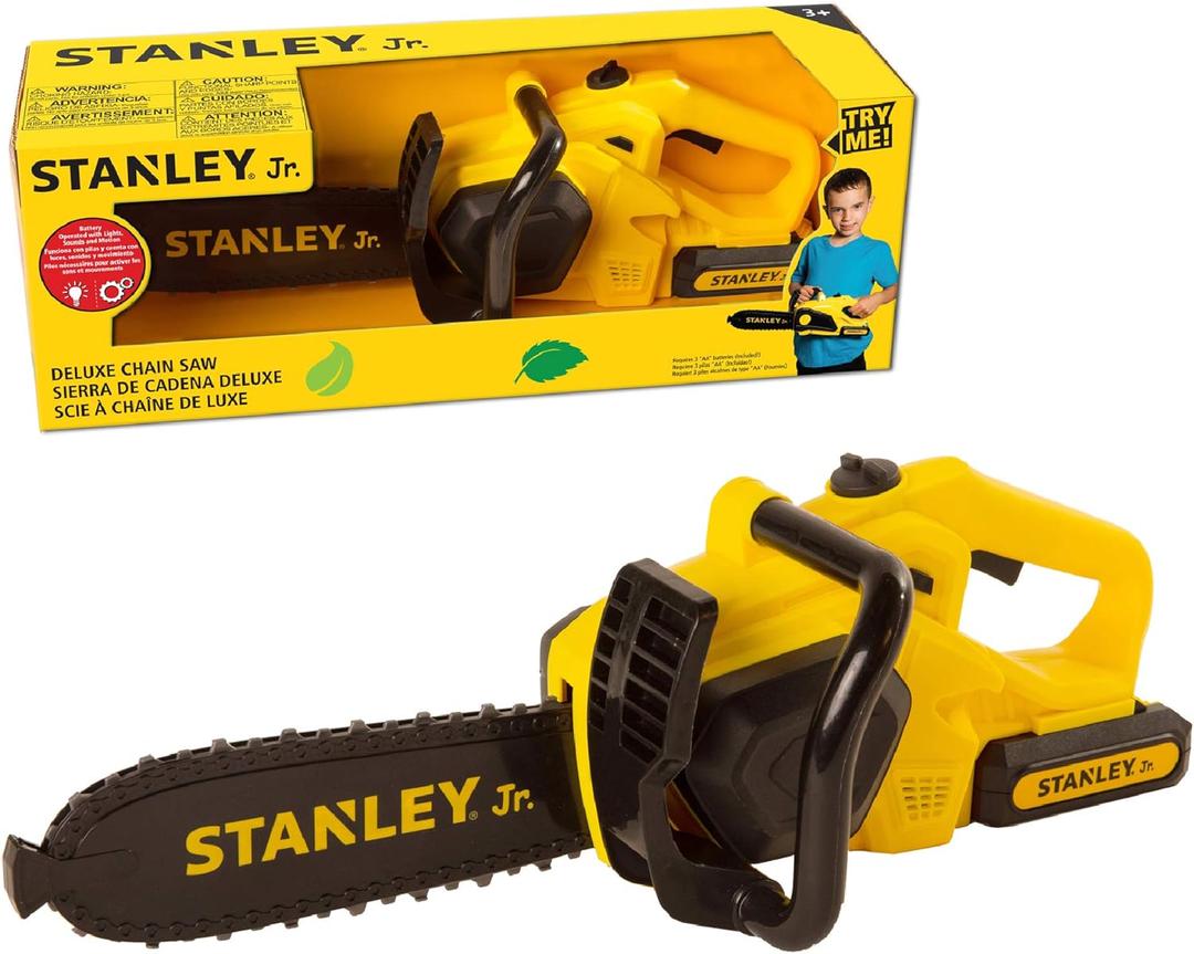Red Toolbox Stanley Jr Battery Operated Delux Chainsaw,Yellow