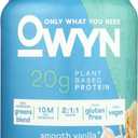 OWYN Only What You Need Plant-Based Protein Powder, Smooth Vanilla, 1.05 lbs (1.1 Pound (Pack of 1))