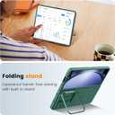Nillkin Samsung Galaxy Z Fold 5 Case with Metal Kickstand [Slide Camera Cover] CamShield Silky [Liquid Silicone ] Case for Galaxy Z Fold 5 5G Slim Pockets Fit Protective Case Green