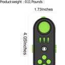 Fidget Toys Stress Relief Dice Fidget Toy Decompression Antistress Anxiety Anti Stress Games Anti Depression Cube for Kids and Adults (6TH-Black Green)