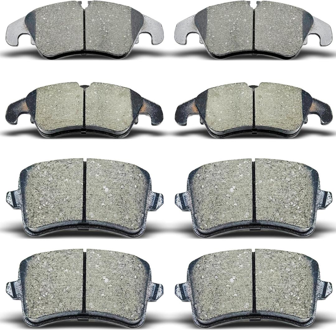Front Rear Ceramic Brake Pads 8 Pieces Set fit for Audi A4,A4 allroad,A4 Quattro,A5,A5 Quattro,allroad,Q5,S4,S5
