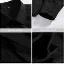 Mens Dress Shirts Stretch Slim Fit Long Sleeve Dress Shirts for Men Casual Business Regualr Fit Button Down Shirt (Black, XL)