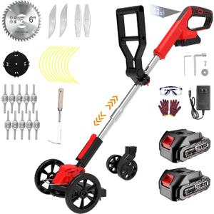 Electric Weed Wacker Eater Cordless Grass Trimmer Battery Powered with 2 Battery&25 Pcs Blades, 3 in 1 21V/2.0Ah Lightweight Portable String Trimmers/Edger Lawn Mower/Brush Cutter for Yard Garden Electric Weed Wacker Eater Cordless Grass Trimmer Battery Powered with 2 Battery&25 Pcs Blades, 3 in 1 21V/2.0Ah Lightweight Portable String Trimmers/Edger Lawn Mower/Brush Cutter for Yard Garden