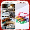 12 Pcs Christmas Jumbo Acrylic Paper Clips Christmas Tree Bell Bulb Bird Paperclip Design Bookmark Gift Set for Book Lovers Teacher Appreciation Supplies Xmas Office School Gift Ideas