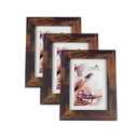 brown 5x7 Picture Frame set of 3,Display 5x7 without Mat or 4x6 with Mat