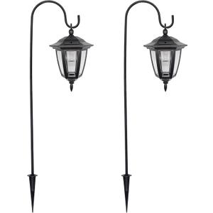 MAGGIFT 34 Inch Hanging Solar Lights Outdoor Waterproof Solar Garden Lights with 2 Shepherd Hooks Landscape Lighting for Lawn Patio Yard Pathway Driveway,2 Pack