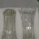 Dicunoy Set of 2 Glass Flower Vase, 9.5" Large Flower Vases for Centerpieces, Modern Clear Heavy Duty Crystal Tall Cylinder Flared Vase for Rose Bouquet, Home, Wedding, Living Room, Office