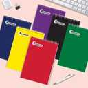 Rosmonde Steno Pads Spiral 6x9 12 Pack, Gregg Ruled Steno Pad, Assorted Colors, 80 Sheets (160 Pages) Long Lasting, Bulk B2B Value Pack, Bulk Steno Notebooks Top Spiral Steno Book for Office & Home