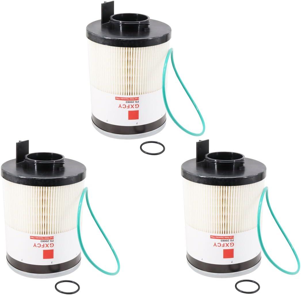 FS20083 Fuel Water Separator Filter Replace A0000905051 A48507 PF46145 | Compatible with ISX DD13 DD15 DD16 Detroit Diesel Engines(Pack of 3)