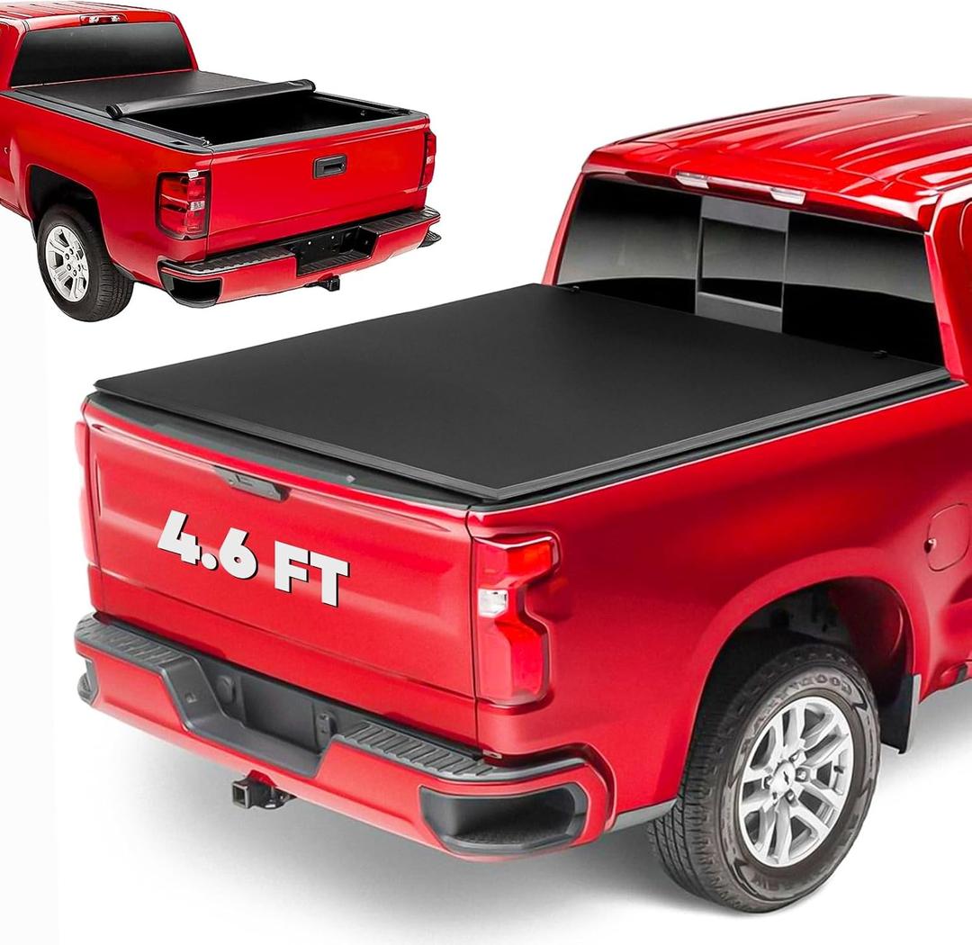 Soft Roll Up Truck Bed Tonneau Cover Fits for Ford Maverick 4.6ft Bed (55.2") 2022 2023 2024 2025 2026