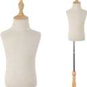 Dress Form with Wooden Base, Mannequin Child Display Body Bust Forms Realistic Model Manikin, No Hands 6-7 Years Olds