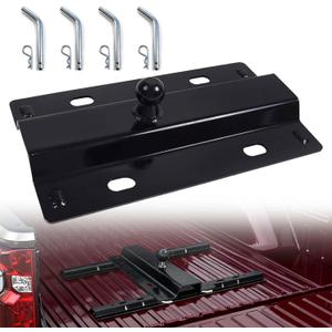 Universal Gooseneck Hitch Fit for All Standard 5th Wheel Rails, 5th Wheel to Gooseneck Adapter for Pickup Truck Bed Replacement 2-5/16-Inch Ball30000 lbs