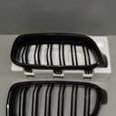 DEKEWEI ABS F30 Grill, Front Kidney Grille for 2012-2018 BMW 3 Series F30 F31 (Double Slats Gloss Black Grills, 2pcs)