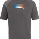 Kanu Surf Boys Haywire UPF 50+ Sun Protective Rashguard Swim Shirt (3T, Linear Charcoal)