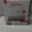 Sunbeam Electric Premium Water Resistant Restful Quilted Heated Mattress Pad, 12 Heat Settings, 12-Hour Selectable Auto Shut-Off, Fast Heating, Cozy Warming Bed, Queen, 60" x 80" (White)