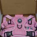 PoyPet Reflective Soft Breathable Mesh Dog Harness No Choke Double Padded Vest Adjustable(Light Pink,XL)