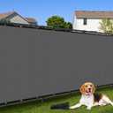 5'X 50' Privacy Screen Fence 90% Blockage Heavy Duty Protective Covering Mesh Fencing for Outdoor Patio Pool Balcony Dark Grey