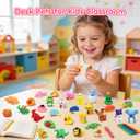 HINZER 100 Pack Animal Erasers for Kids Bulk Pull Apart 3D Puzzle Erasers Classroom Rewards and Prizes Class Treasure Box Kids Party Favors Back to School Supplies