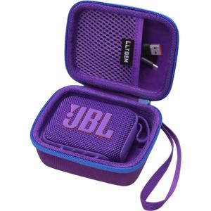 LTGEM Case Compatible with JBL Go 4 and JBL Go 3 and JBL Go 3 Eco Ultra-Portable Waterproof Speaker, Purple