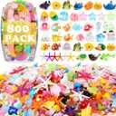 Barydat 800 Pcs Mini Resin Animals Figures Bulk Miniature Toys Garden Accessories for Pranks Hide Party Gift Duck Tiny Resin Toys for Crafts Micro Landscape Plant Pots Dollhouse(Stylish)
