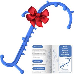 Deep Tissue Back & Neck Massager - Back Massager Stick for Pain Relief, Muscle Knot Remover, Trigger Point Massage Tool for Full Body, Shoulders, Legs - Pressure Point Massage Tool (Blue)