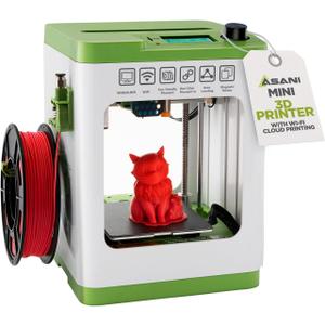 Fully Assembled Mini 3D Printer for Kids and Beginners - Complete Starter Kit with Auto Leveling 3D Printing Machine, 10M PLA Filament, and SD Card - WiFi 3D Home Printer for MAC Windows Linux (Green)