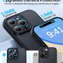 Shockproof for iPhone 16 Pro Max Case, [Camera Protection] [Military-Grade Drop Protection] Protective Anti-Yellow Slim Translucent Skin-Friendly for iPhone 16 Pro Max Phone Case, Black