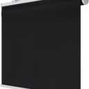 SHADEMOON Cordless 100% Blackout Window Roller Shades, Room Darkening Spring System Indoor Blinds, Pull Down Thermal Insulated Fabric for Home and Office (Black, Width 52", Height 72") Standard Roll