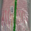 Mindsoft Pink Striped Ruffled Tablecloth 70 x 52 Inches Cotton Linen Rectangle Striped Table Cloth Classic Farmhouse Vintage Table Cover Decorative Pattern for Holiday Party