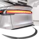 STSEV01 Rear Spoiler Fit for Tesla New Model Y Juniper 2026, Model YL-Style Performance Type ABS Wing Sporty Appearance, Trunk DeckLid Lip Exterior Accessories, Tape Installation(Carbon Fiber Style)