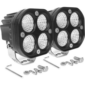 Led Pod Lights 4x4 Offroad Driving Flood Light 3 Inch 40W Super Bright Waterproof Bumper Work Auxiliary Lights for Car Truck ATV SUV Boat Motorcycle Fog Lamp (Pack of 2)