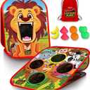 Swooc Games - Safari Sling | 2-in-1 Bean Bag Toss Game for Kids | 5-Second Setup Kids Cornhole Game Set | Outdoor Toddler Activities | Backyard Party Games | Corn Hole Set Toddler Bean Bag Toss