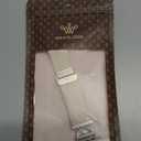 Wearlizer Braided Magnetic Band Compatible with Apple Watch Bands 42/46/38/40/41/44/45/49mm Women Men, Designer D-Shape Stretchy Elastic Nylon Strap for iWatch Series 11 10 9 8 7 6 5 4 SE/Ultra 3 2 1 (Starlight/Starlight)