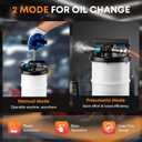 6.5L Oil Extractor Pump - Pneumatic/Manual Automotive Fluid Extractor with Extended Suction Hoses & Brake Bleeding Hose for Oil/Fluid Change