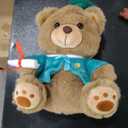 Deekin 10 Inch Graduation Bears Stuffed Animal Class of 2025 Plush Bear in Black Cap Graduation Bear Kindergarten Graduation Gifts Stuffed Bear Plush Bear Toy for Grad Party Decor (Blue)