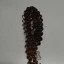 Feather Crochet Hair For Black Women, 18 Inch 180g Human Hair Blend Crochet Hair Deep Wave For Miracle Knots Crochet Braids Brown Hair Pre-Separated Invisible Curly Hair Extensions (T30, 100 Strands)
