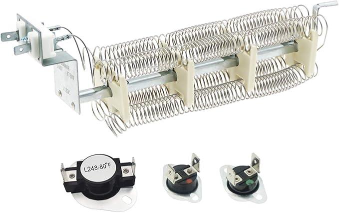 Siwdoy LA1044 LA1044 Dryer Heat Element and LA1053 Dryer Thermostat Fuse Kit Compatible with Maytag PYET444AYW, Maytag PYET244AYW, Admiral LNC7764A71 Dryer